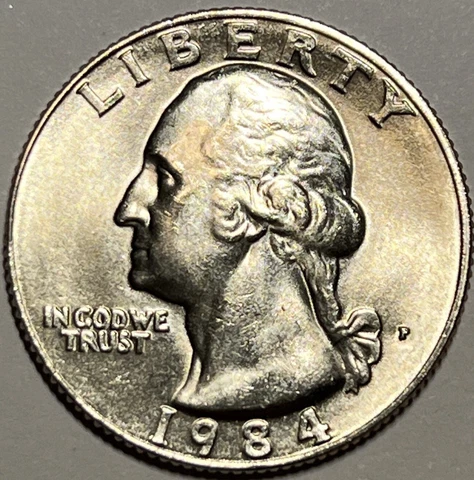 GEM BU 1984-P Washington Quarter Philadelphia Mint USA 25c -Buy More, Save More! Cover