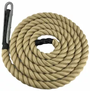 Cuerda de escalada de gimnasio de poliemo sintético de 32 mm x 12 metros montaje de tulipán sellado térmico - Imagen 1 de 4