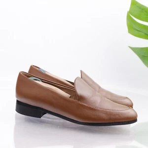 J Jill Women's Canary Loafer Size 8 Flat Shoe Cognac Tan Leather Slip On Comfy - Picture 1 of 15