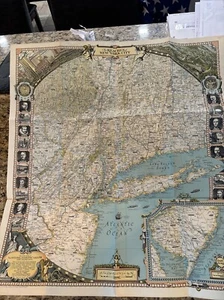 Vintage The Reaches of New York City Map. National Geographic Society, 1939 - Picture 1 of 5