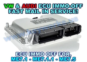 🔧 Immobilizer Delete, IMMO OFF EEPROM Programming - Volkswagen VW & AUDI ME7.X - Picture 1 of 1
