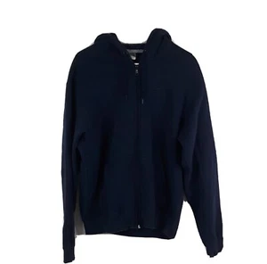Nike Mens Jacket Medium Navy Blue Sportwear Hooded Full Zip Front - Picture 1 of 9