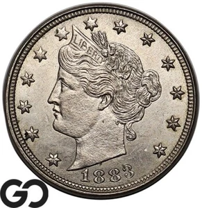 1883 Liberty Nickel, V Nickel, No Cents, Gem BU++ - Picture 1 of 3