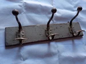 Vintage French 3 hooks clothes wall hanger w577 - Picture 1 of 12