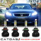 For Honda Accord Sedan 2008-2012 Led Headlight 4Pc Bulbs High Low Beam Kit 6000K