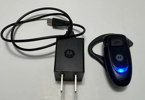Motorola H350 Black Wireless Bluetooth Ear-Hook Microphone Headset - Tested - Zdjęcie 1 z 4