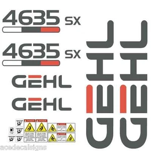 Gehl 4635 SX Skid Steer loader, laminated, decals sticker set kit - Picture 1 of 1