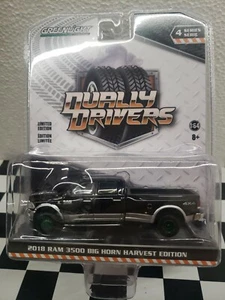 CHASE GREENMACHINE  2018 DODGE 3500 TRUCK 1/64 GREENLIGHT Ram Big Horn Harvest 4 - Picture 1 of 5