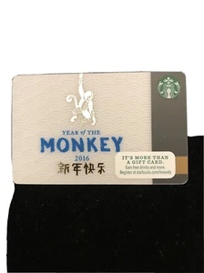 STARBUCKS Gift Card 2016 ANNO DELLA SCIMMIA cinese nuova celebrazione no valore $ - Foto 1 di 3