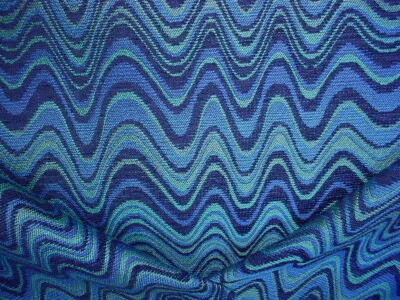 7-1/2Y RM Coco Sonic Wave Lapis Navy Lagoon Bargello Weave Upholstery Fabric - Image 1 of 4