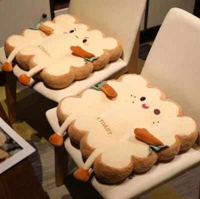 Cute Toast Square And Round Toast Cushion Toast Pillow Gaming Chair Pillows... - Image 1 of 4