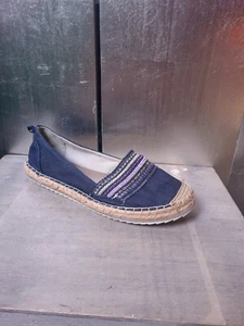 Alpargatas BULLBOXER como nuevas talla 40 pedrería azul oscuro zapatillas mocasines #1289 - Imagen 1 de 13