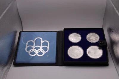 Complete 28 piece Sterling Silver Olympic Coin set w/display stand - Image 1 of 4