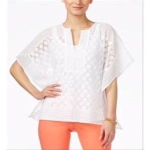 Alfani Dot lace Poncho Sheer Top/ P/M. - Picture 1 of 7