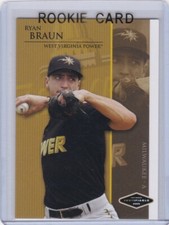  RYAN BRAUN ROOKIE CARD 2005 Baseball RC West Virginia Power Baseball BREWERS