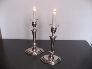 Silber 1904 Gramm Sterling von 1911 Kerzenleuchter Thomas Bradbury & Sons 30cm - Bild 1 von 12