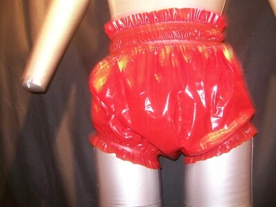 BONDAGE FETISH RUBBER LATEX BDSM ADULT BABY PANTS FISTING RED PEGGING SWINGING - Image 1 of 4
