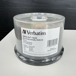 Verbatim 95355 4.7 GB Spindle UltraLife Gold Archival Grade DVD-R (50/PK) New - Picture 1 of 5