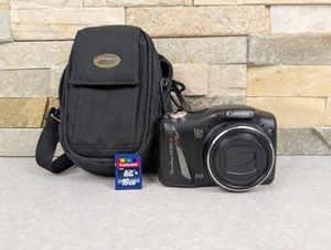 Canon PowerShot SX150 IS 14.1MP Digital Camera - Black With 16GB SD Case TESTED - Picture 1 of 10