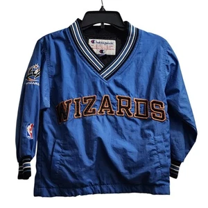 Champion Wizards NBA Pullover Jacke Kinder Vintage 90er Blau Small - Bild 1 von 8