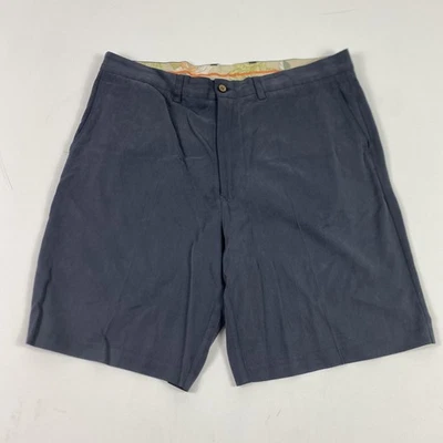 Pantalones Cortos Tommy Bahama Para Hombres 38 Azul Mezcla Seda Chino Frente Plano Golf Informal Resort Foto 1 de 4