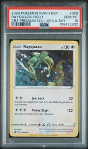 PSA 10 Rayquaza SWSH029 Sword & Shield Holo Black Star Promo Pokemon Card - Picture 1 of 2