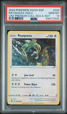 PSA 10 Rayquaza SWSH029 Sword & Shield Holo Black Star Promo Pokemon Card - Image 1 of 2