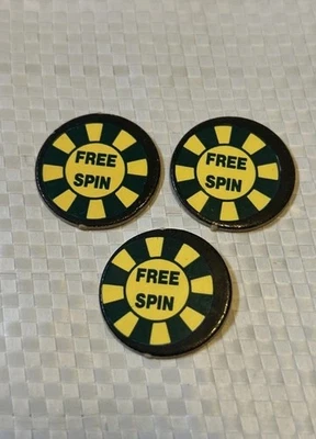 Rueda de la Fortuna (1985 Pressman) Fichas de Giro Gratis - Juego de 3 - Fichas de Repuesto Foto 1 de 2