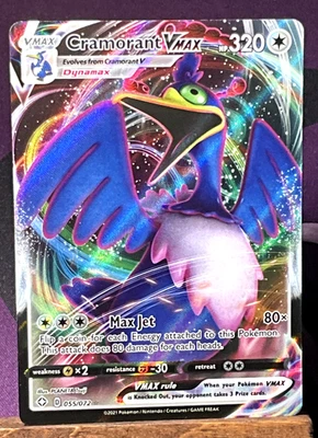 MINT Cramorant Vmax - 055/072 Shining Fates Ultra Rare Pokemon - Image 1 of 3