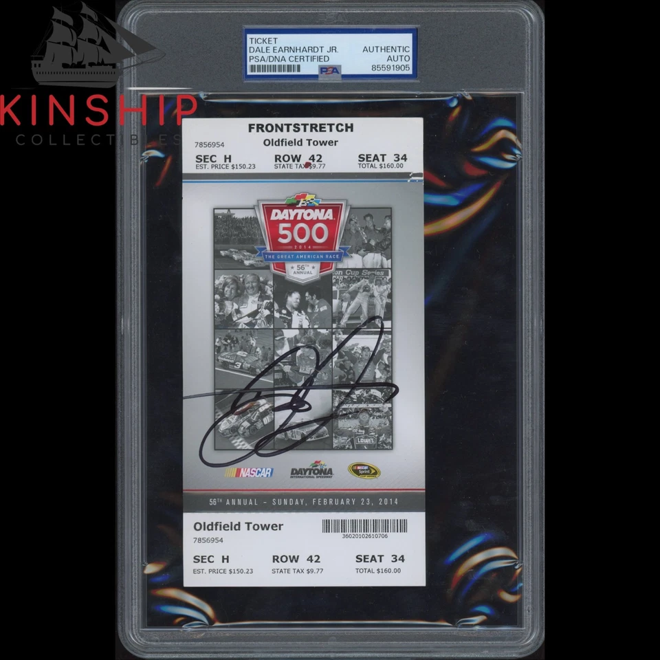 Dale Earnhardt Jr signed 2014 Daytona 500 Ticket PSA DNA Slab NASCAR Auto C5248 - Image 1 of 1