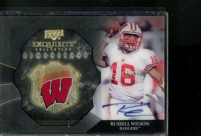 2012 Upper Deck Exquisite #EB-RW Russell Wilson Dimensions Rookie Auto #/60 - Image 1 of 2