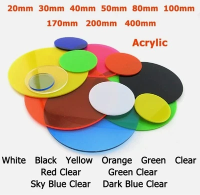 20mm~400mm Dia Plastic Sheet Round Plate DIY Model Craft - Image 1 of 4