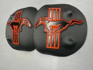 05-14 Ford Mustang Strut Tower Covers (Pony/Tribar) custom fitted Race Red - Picture 1 of 19