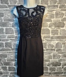 Miss Selfridge Black Dress Size 8 Sequin Stunning Condition - Picture 1 of 9