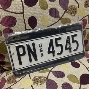 1990'S USA US FORCES IN GERMANY AUTO LICENSE PLATE " PN 4545" GERMAN - Picture 1 of 2