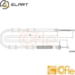 CABLE PARKING BRAKE 92.12.0747 FOR FIAT DOBLO/Cargo/Bus/Platform/Chassis 1.6L - Picture 1 of 7