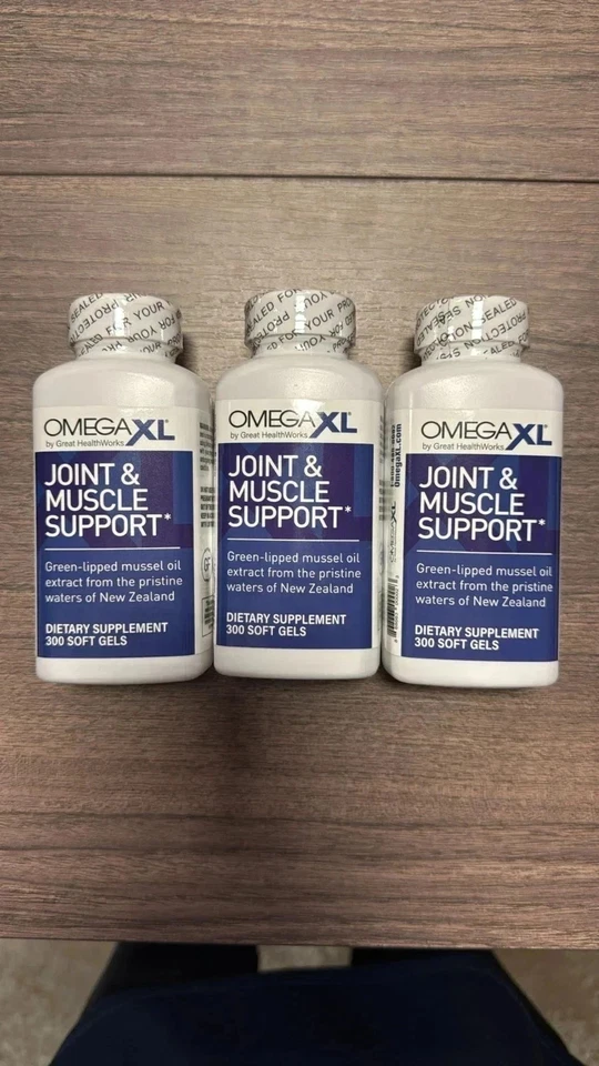 Omega XL Joint & Muscle Support – 300 Softgels Each – Pack of 3 – 900 Total - Image 1 of 3