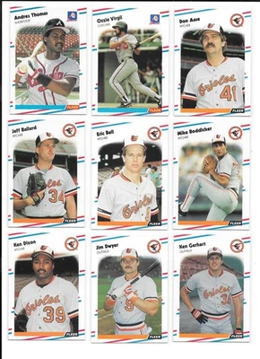 1988 Fleer Baseball Trading Cards / You Choose #s 551-  660 / mb52 - Image 1 of 4