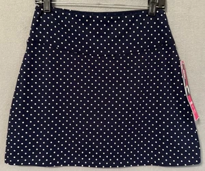 TeezHer Skort Women Medium Blue Polka Dot Tennis Skirt Smoothes Slim Golf Casual - Picture 1 of 18