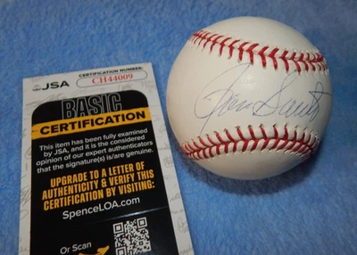 RON SANTO 3rd Baseman Cubs MLB Player Signed Autographed Baseball JSA COA - Image 1 of 4
