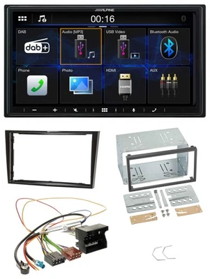 Alpine Bluetooth 2DIN MP3 DAB USB Autoradio für Opel Astra H Corsa D Zafira B Kl - Bild 1 von 4