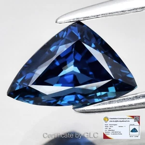 💎 GLC CERTIFIED 1.08ct VVS Trillion Natural Blue Sapphire - Unheated Madagascar - Picture 1 of 5