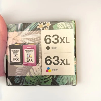 Tinta 63XL compatible para cartuchos de tinta HP 63 63XL (negro y tricolor) Foto 1 de 2