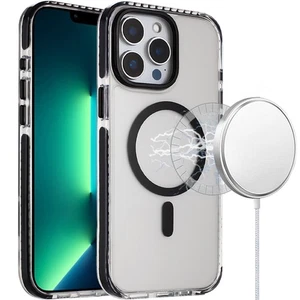 Für iPhone 13 Pro Max Hülle Farblich Passende Borte Magnet Kreis Klar Backcover - Bild 1 von 12