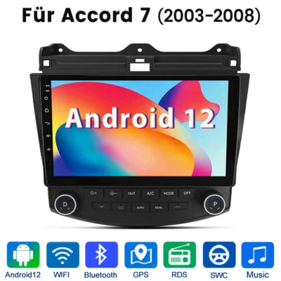 10'' Android 12  Autoradio Für Honda Accord 7 2003-2007 GPS Navi WIFI BT FM DAB+ - Bild 1 von 4