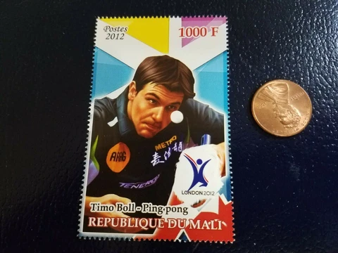Timo Boll Table Tennis Ping Pong Olympic Republique Du Mali Perforated Stamp Cover