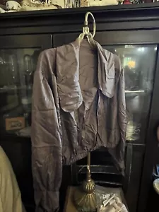 650🌟Antigua blusa corta corsé eduardiano vintage de 1900 seda ligera marrón - Imagen 1 de 18