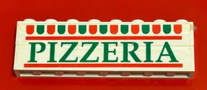 Lego Sticker Stein BA009pb01 PIZZERIA aus 6350 2x 1x8er Stein 1994 - Bild 1 von 1
