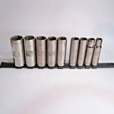 Craftsman 9 Piece Deep SAE Socket Set 1/2 Inch Drive 6 Point with Stand