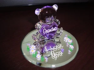 GLASBARON "I LOVE YOU OMA" Glas Deko Sammlerstück, M6-S3 151-G3 - Bild 1 von 10